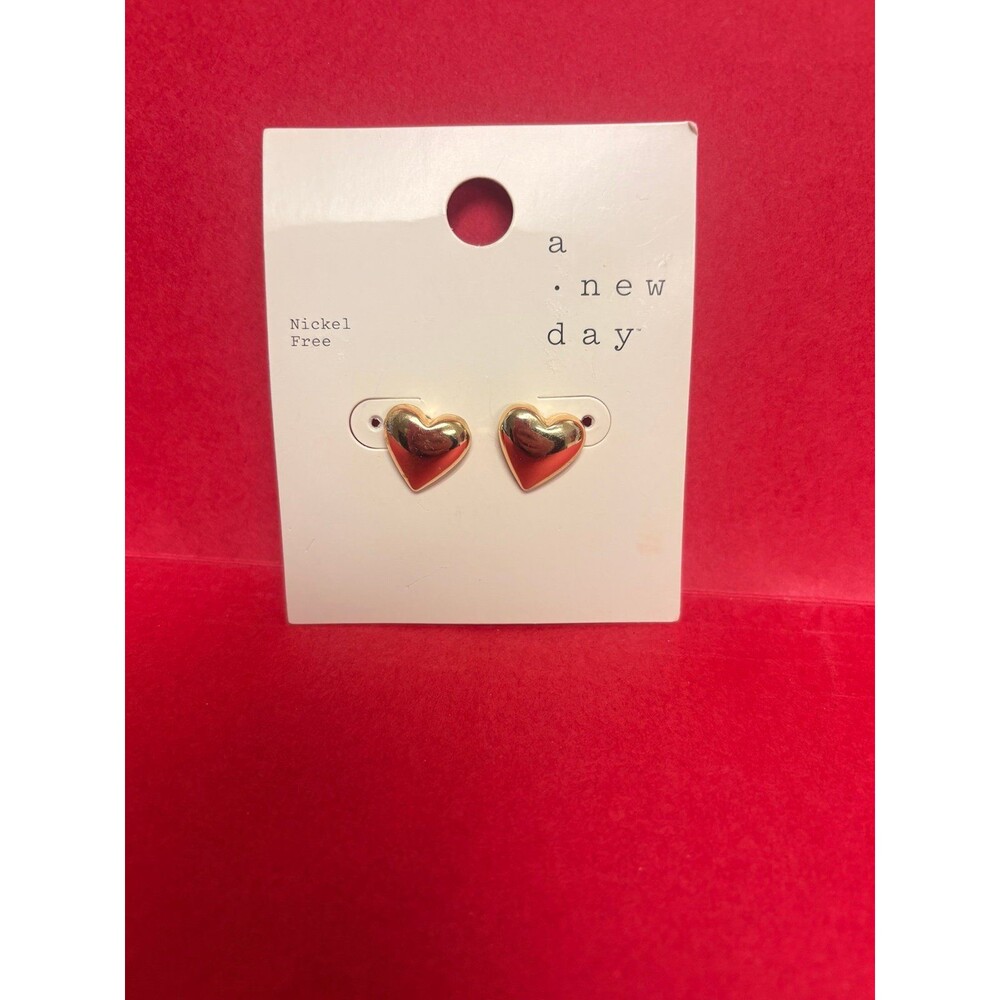 A New Day Heart Studs